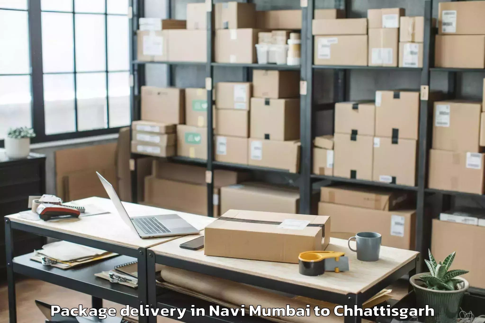 Quality Navi Mumbai to Bindranavagarh Gariyaband Package Delivery